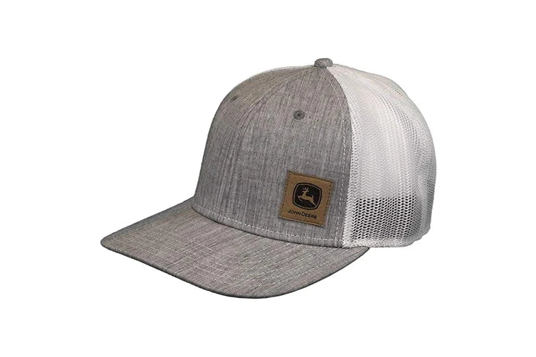 LP73374 John Deere Twill/Mesh Cap Grey/Suede