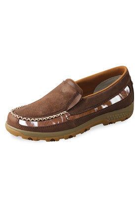 TCWXC0036 Women's Casual Cow Fur Moc's | Brown / Fur