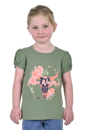 P3S5576684 Girls Almy SS Tee | Moss