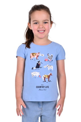 T3S5517062 Girls Charlotte SS Tee Powder Blue