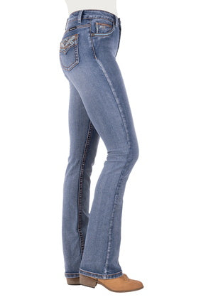 PCP2213607 Women's  Nina High Rise Boot Jean 34" Leg | Moonshine