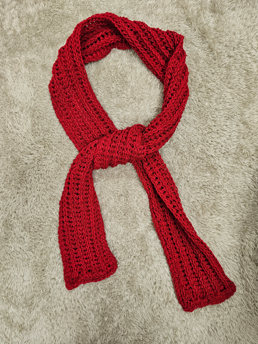 1431582 Ribbed Scarf | Red