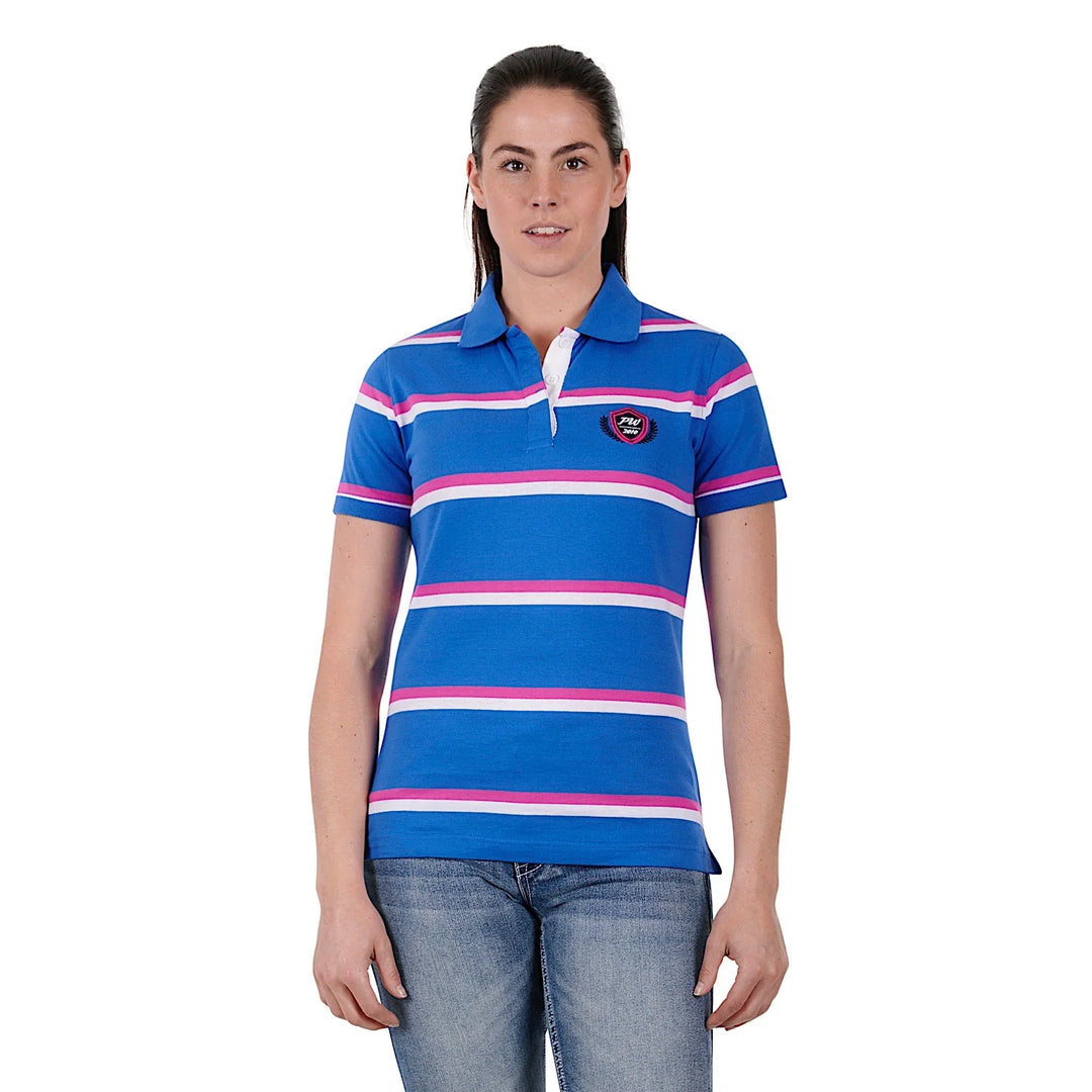 P3S2563694 Emerie Short Sleeve Polo | Blue\Pink