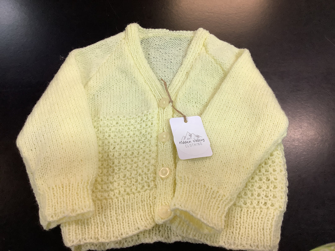 1431980 Baby Cable Lemon Cardigan