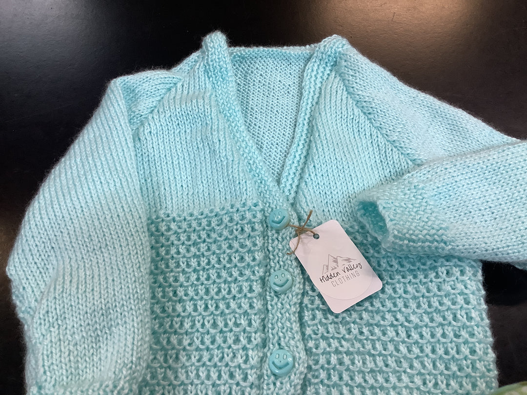 1431982 Baby Smiley Blue Cardigan