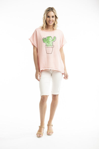 1248 Tee Embellished | Cactus Strawberry Cream