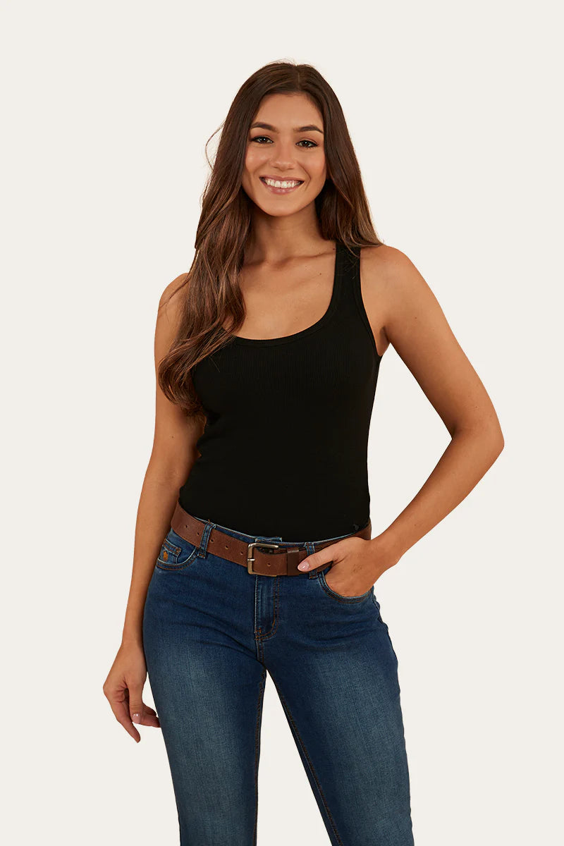 218102005 EVA WOMENS SCOOP NECK TANK | Black