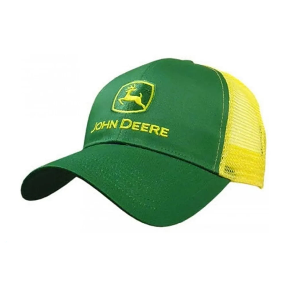LP47321 John Deere Logo Mesh Back Cap Yellow/Green