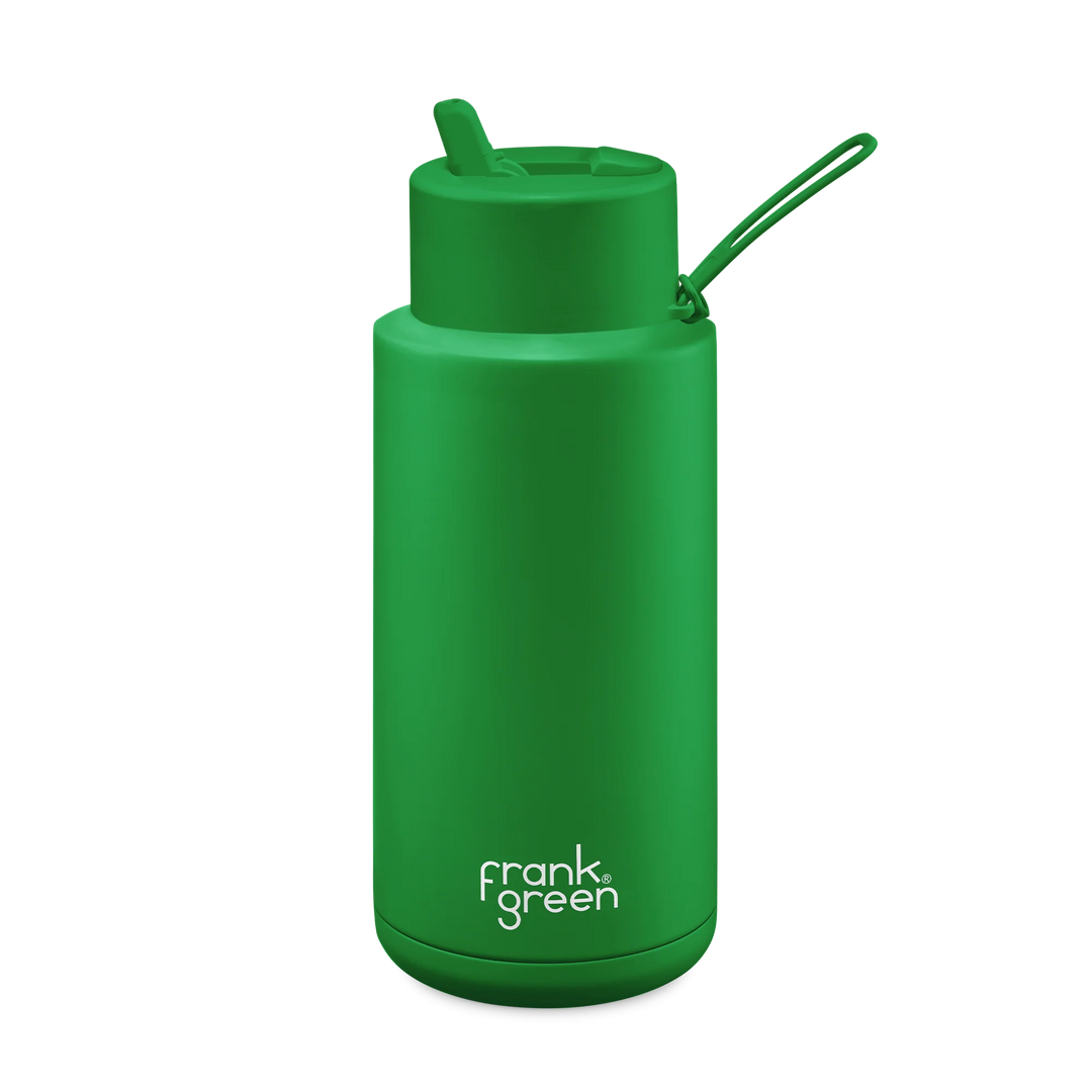 B05S09C77 34oz Straw Lid Bottle | Evergreen