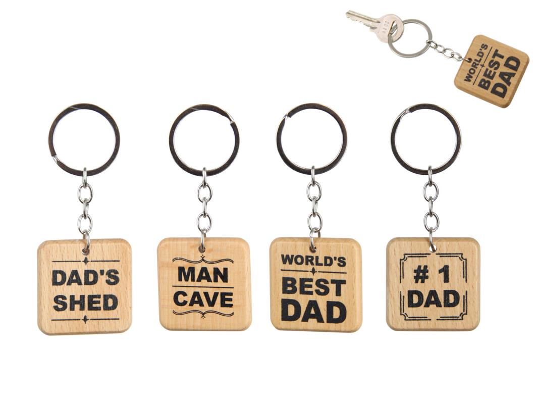 KRDADWR Square Dad Key Ring