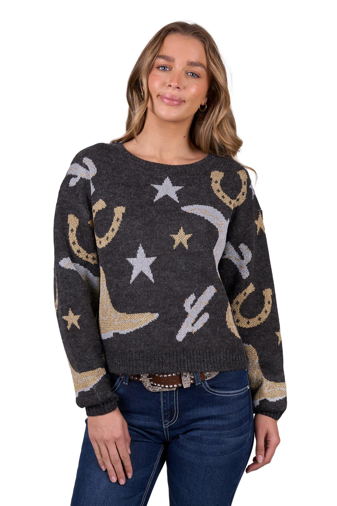 P5W2556029 WMNS Marcy Jumper | Charcoal Marle