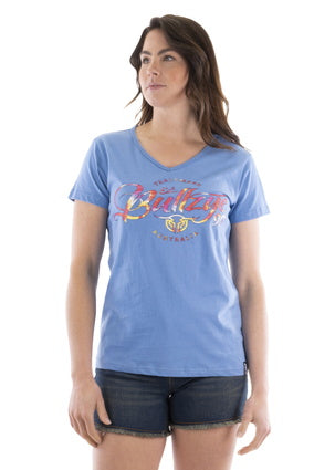 B2S2502217 Wmns Sunset S/S Tee | Heritage Blue