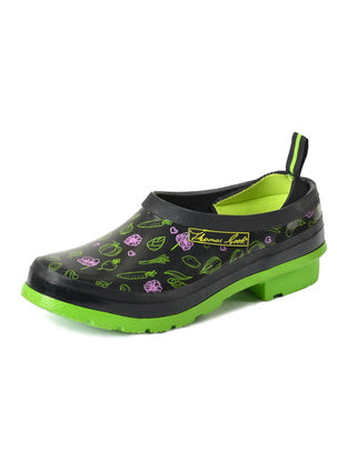 T3W28410 Kingston Gumboot | Black/Lime Vege Garden