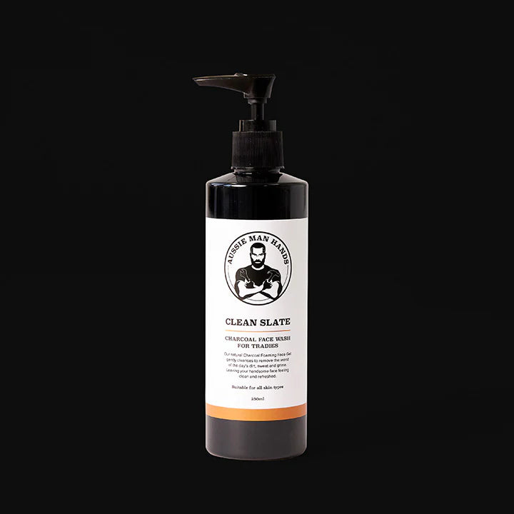 Aussie Man Hand Clean Slate Charcoal face wash for tradies - 250ml