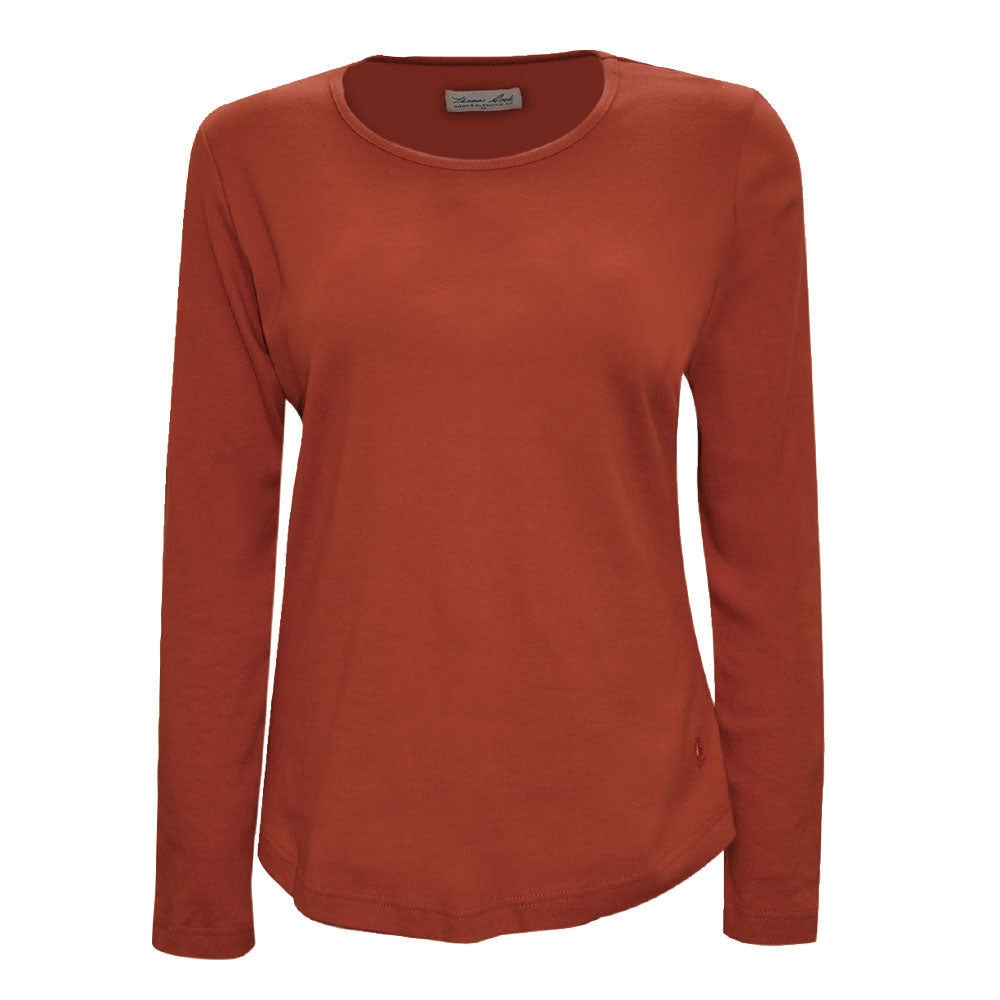 TCP2523055 Wmns Curved Hem L/S Top | Rust