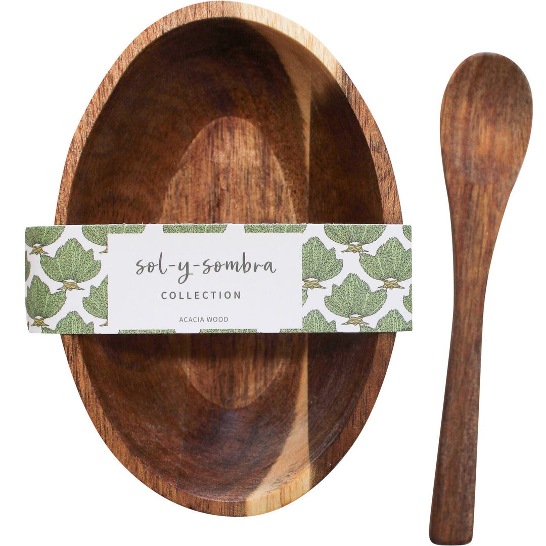 Nu7391 Acacia Bowl and Spoon