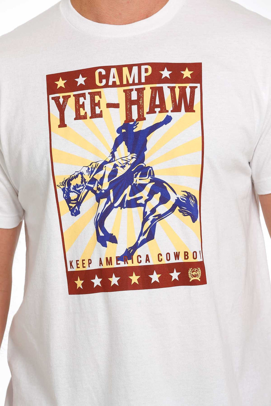 MTT1690541 Men's Keep America Cowboy Tee | Cream