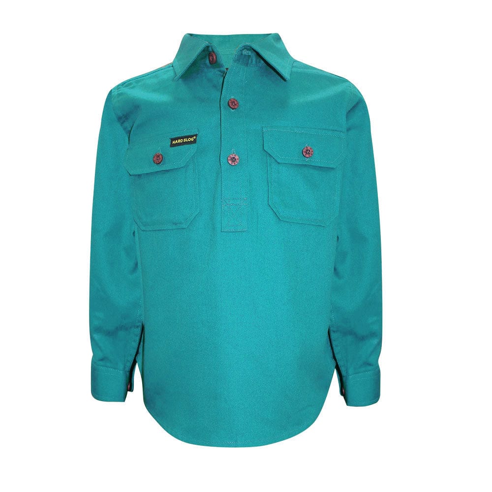 HARDSLOG KIDS HALF PLACKET LIGHTCOTTON SHIRT - Hidden Valley Clothing