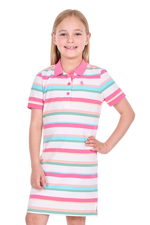 T6S5408057 Girls Chiara Short Sleeve Polo Dress
