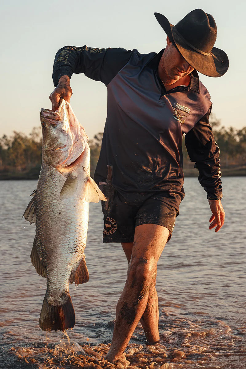 Buckin Barra Fishing Jersey - Navy