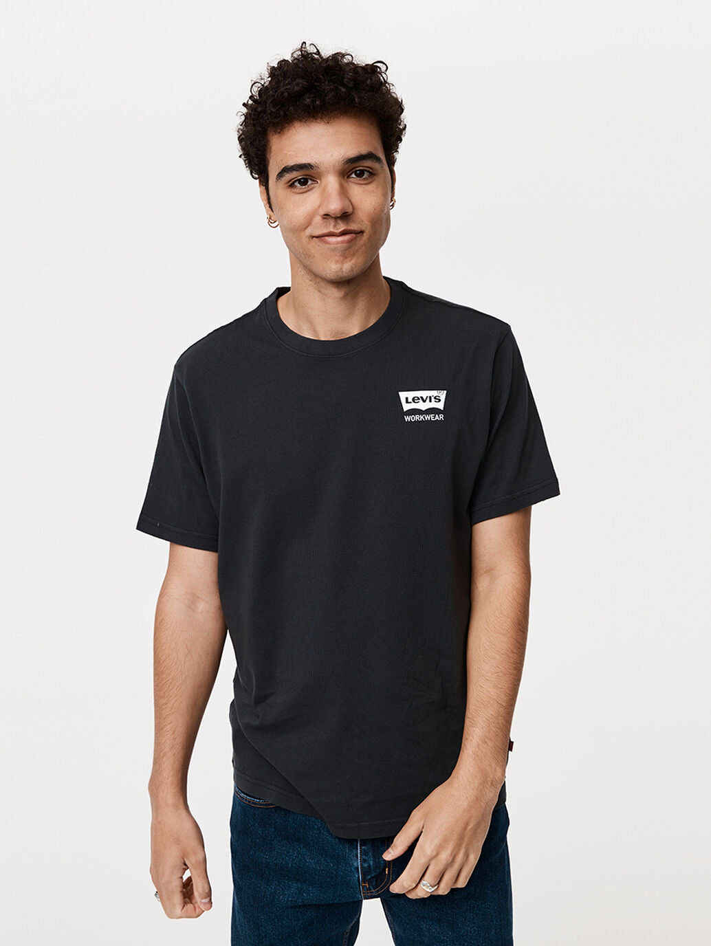 161430068 Relaxed Fit Tee |Jet Black