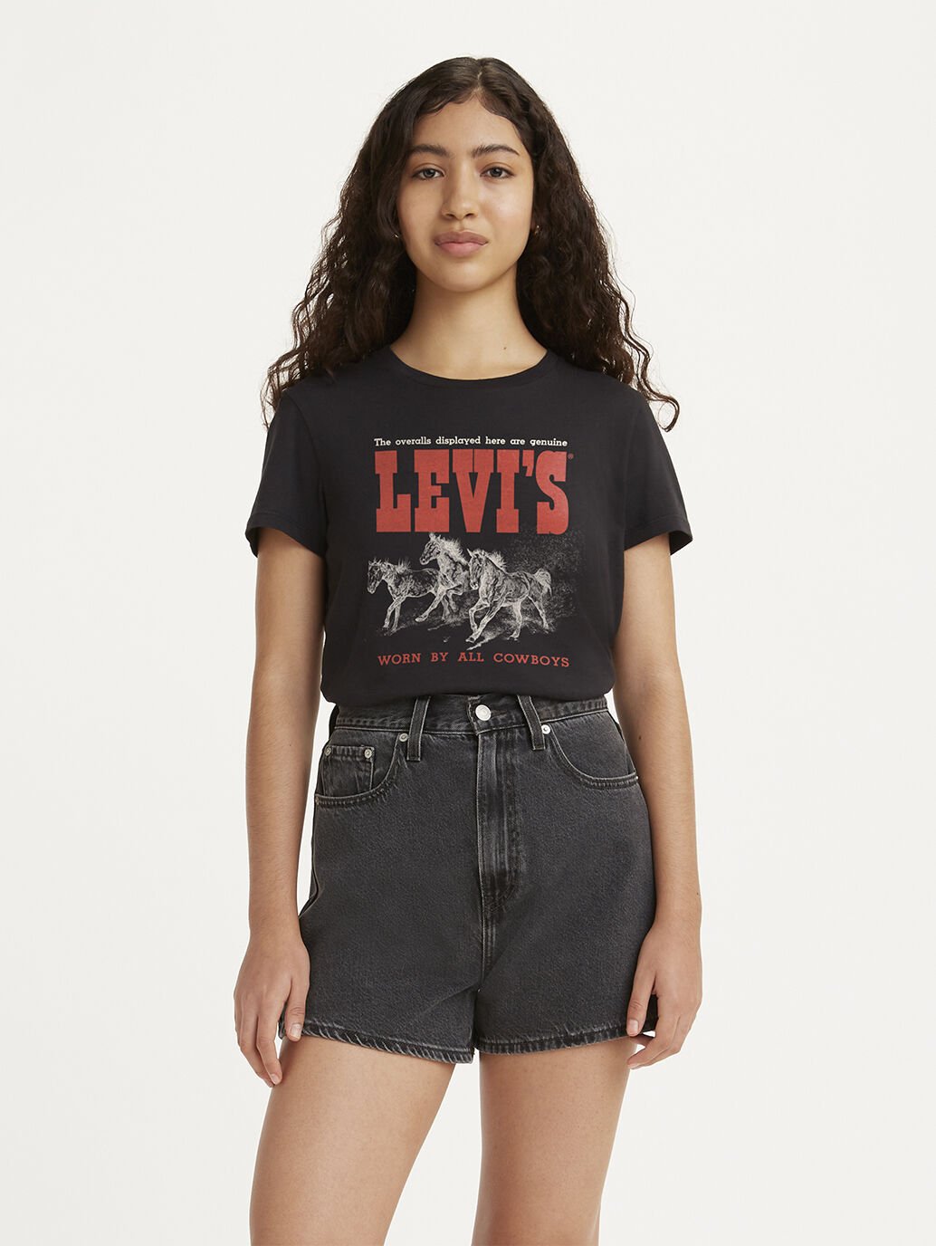 173692533 Levi's The Perfect Tee Horse Trio | Black Oyster