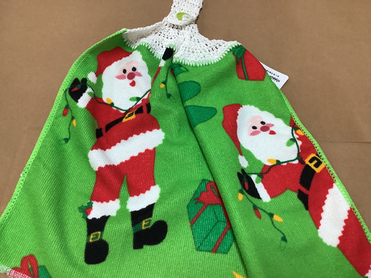 1431601  Christmas Crocheted Hand  Towel Topper