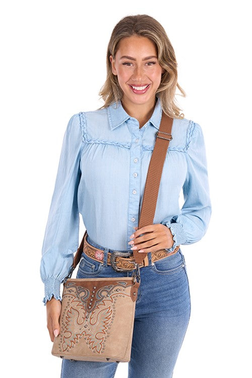 P6S2598204 Womens Daniela Long Sleeve Shirt | Denim