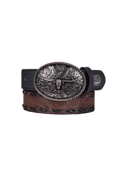 P6S7946BLT KIDS RODERICK BELT | Black / Tan