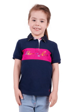T3S5500089 Girls Lacey SS Polo | Navy