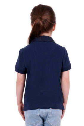 T3S5500089 Girls Lacey SS Polo | Navy
