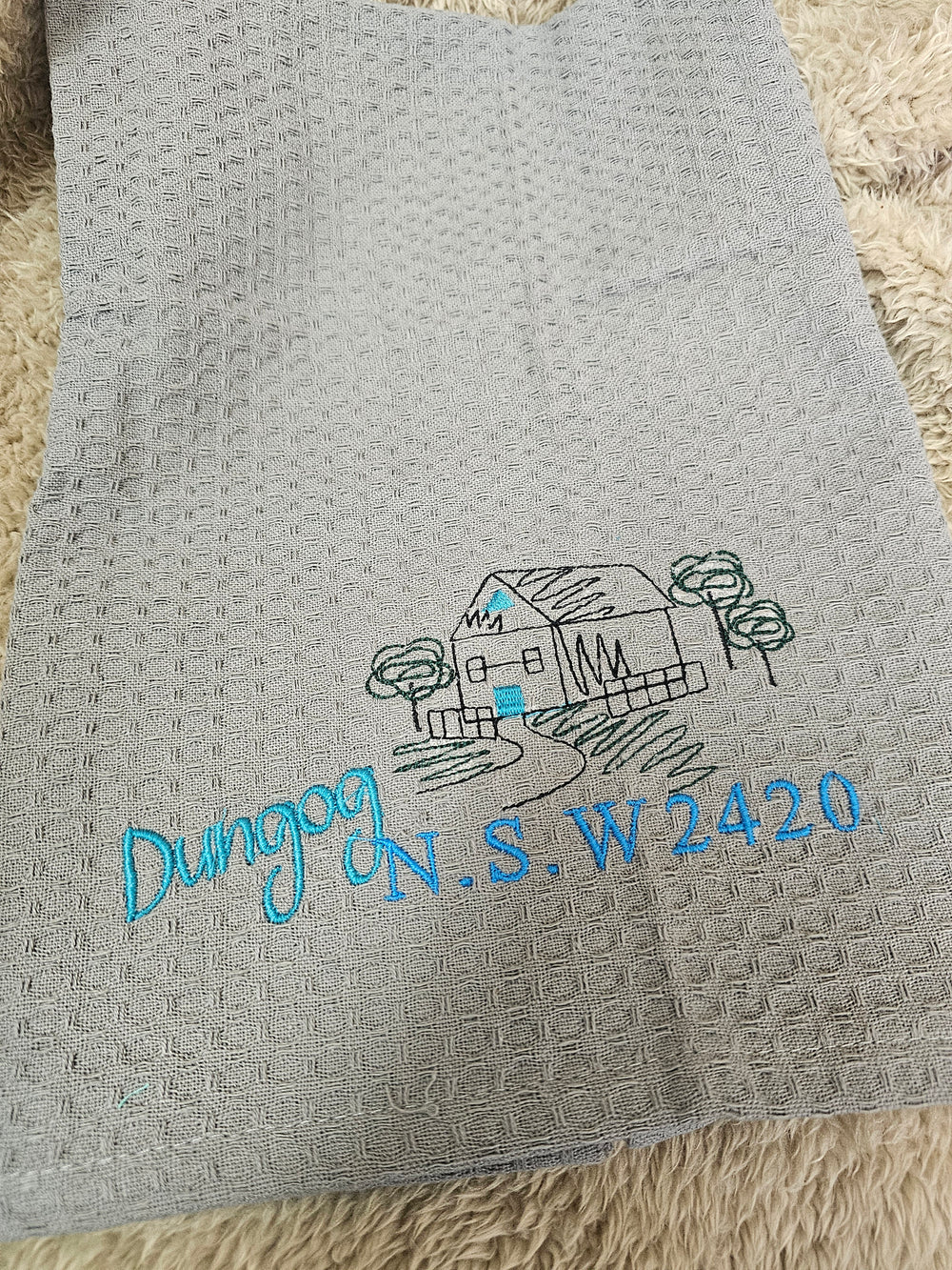 1431648 Embroidered Tea Towel - Dungog | Multi