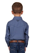 P4W3100822 Boys Melville LS Shirt | Navy/White