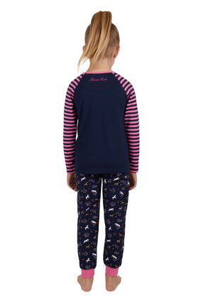 T4W5929PJS Girls Shine L/S Glow in the Dark PJ's |