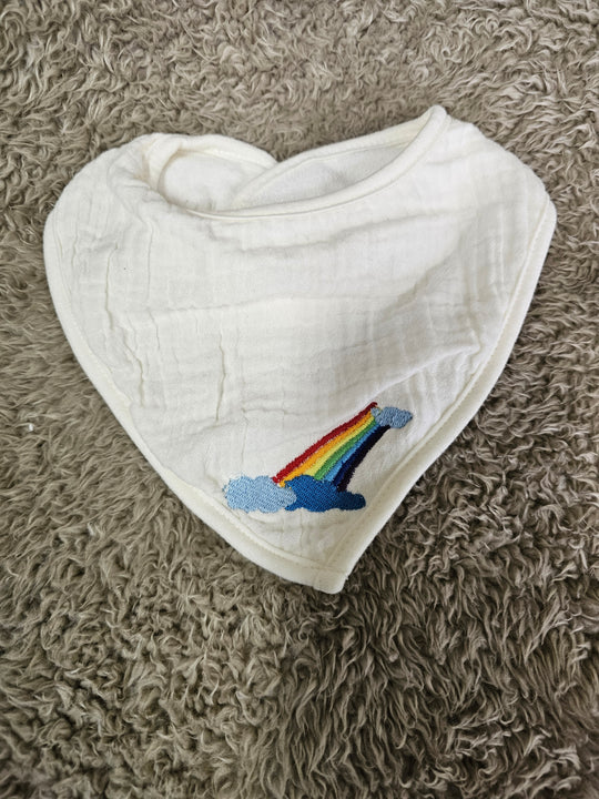 1431664 Embroided Rainbow baby bib | assorted Colours