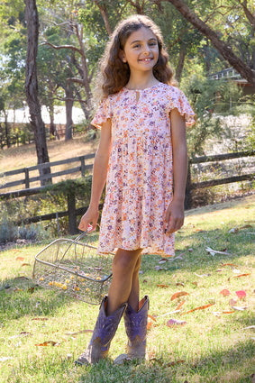 P4S5400856 Girl’s Jacinda Short Sleeve Dress