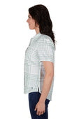 T4S2113091 Women’s Blake Pin Tuck Short Sleeve Shirt | Sage