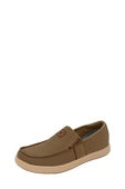 TCMRC0001 Mens Canvas Slip on Moc | Khaki