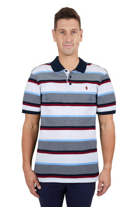 T4S1504024 Men’s Will Short Sleeve Polo| Navy / White