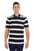 T4S1506013 Men’s Ash Tailored 1-Pocket Short Sleeve Polo | Navy / Tan