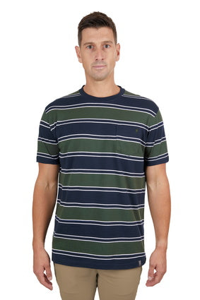 T4S1516010 Men's Jason 1 Pocket SS Tee | Navy / Dark Green