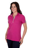 T4S2523057 Women's Sasha Short Sleeve Polo | Berry