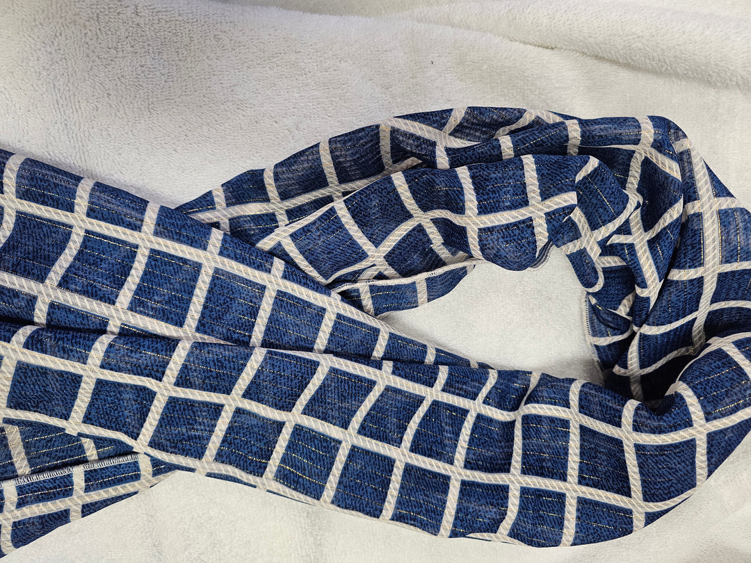 1431753 Indigo Plaid Scarf