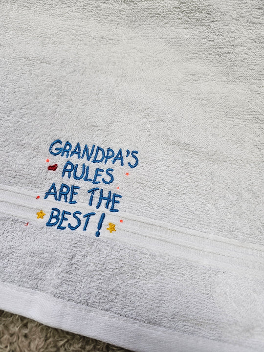 1431763 Embroidered Face Washer | Grandpas Rules