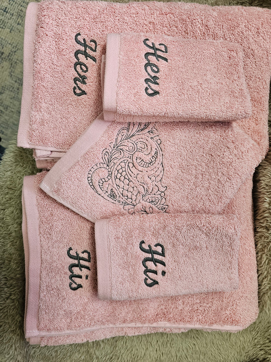 1431767 Pink Towel Set | His & Hers