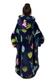 PCP7934SNU Kid's Cactus Print Snuggle Hoodie | Navy