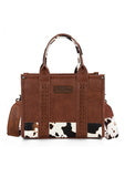 X5S2955BAG Cow Print Crossbody Bag | Dark Tan