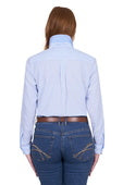 T5S2130124 Women’s Laura Linen Long Sleeve Shirt | Blue / White