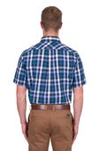 T5S1113044 Men’s John Check 1-Pocket Short Sleeve Shirt | Navy/Blue