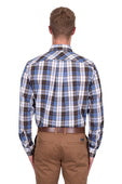 T5S1118037 Men’s Daniel Check 1-Pocket Long Sleeve Shirt | Navy/Green